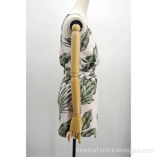 Sexy Women Grass Print jumpsuit